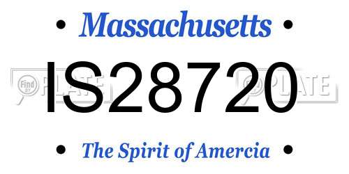IS28720 Massachusetts License Plate