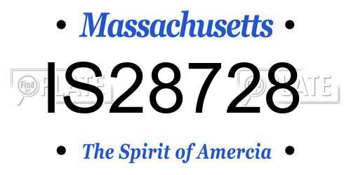 IS28728 Massachusetts License Plate