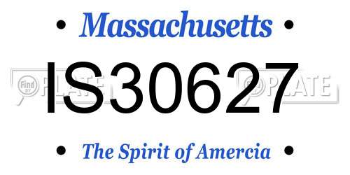IS30627 Massachusetts License Plate