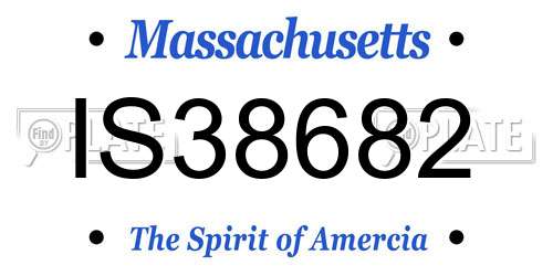 IS38682 Massachusetts License Plate