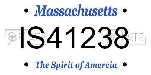 IS41238 Massachusetts License Plate