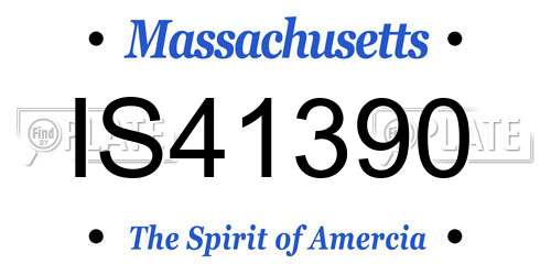 IS41390 Massachusetts License Plate