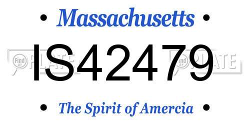 IS42479 Massachusetts License Plate