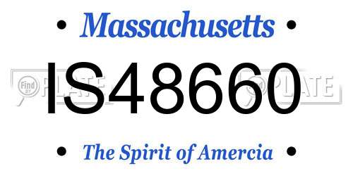 IS48660 Massachusetts License Plate