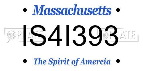 IS4I393 Massachusetts License Plate