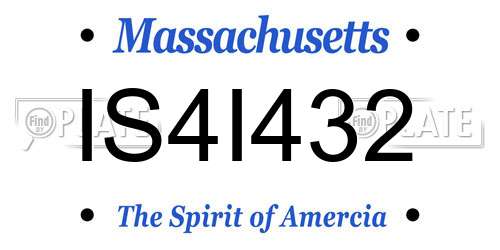 IS4I432 Massachusetts License Plate
