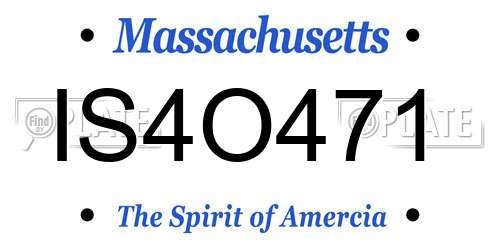 IS4O471 Massachusetts License Plate