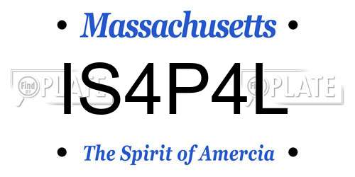 IS4P4L Massachusetts License Plate