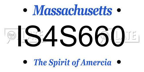 IS4S660 Massachusetts License Plate