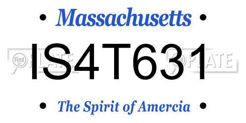 IS4T631 Massachusetts License Plate