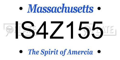 IS4Z155 Massachusetts License Plate