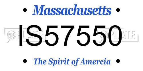 IS57550 Massachusetts License Plate