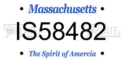 IS58482 Massachusetts License Plate
