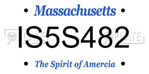 IS5S482 Massachusetts License Plate