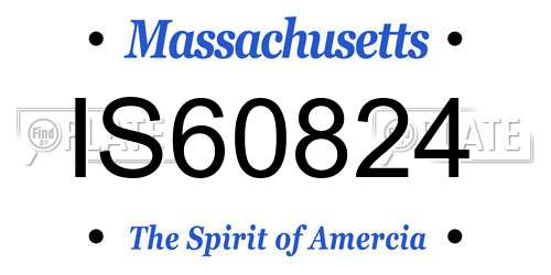 IS60824 Massachusetts License Plate