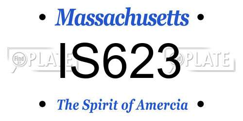 IS623 Massachusetts License Plate