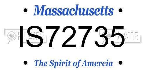 IS72735 Massachusetts License Plate