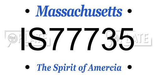 IS77735 Massachusetts License Plate