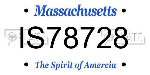 IS78728 Massachusetts License Plate