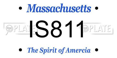 IS811 Massachusetts License Plate