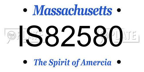 IS82580 Massachusetts License Plate