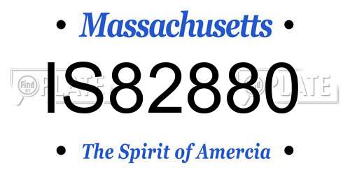 IS82880 Massachusetts License Plate