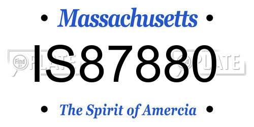 IS87880 Massachusetts License Plate
