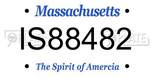 IS88482 Massachusetts License Plate