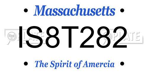 IS8T282 Massachusetts License Plate