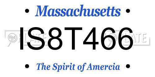 IS8T466 Massachusetts License Plate