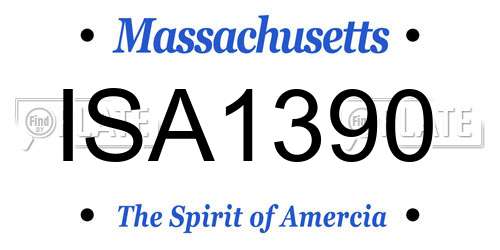 ISA1390 Massachusetts License Plate