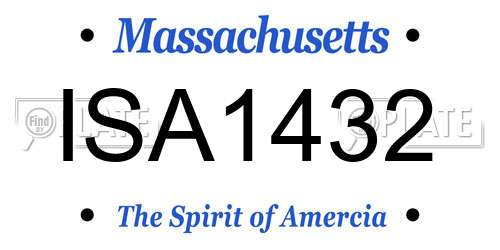 ISA1432 Massachusetts License Plate