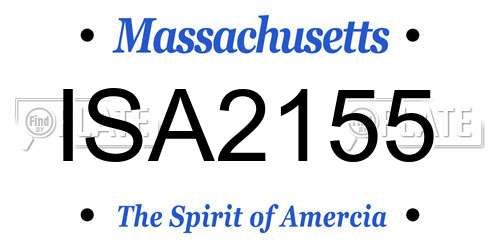 ISA2155 Massachusetts License Plate
