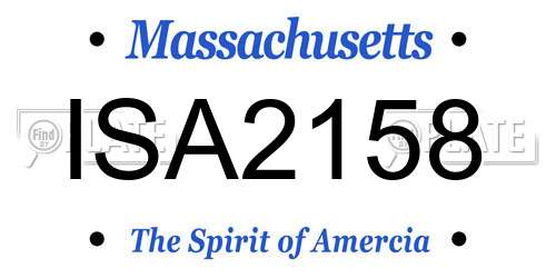ISA2158 Massachusetts License Plate