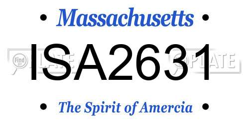 ISA2631 Massachusetts License Plate