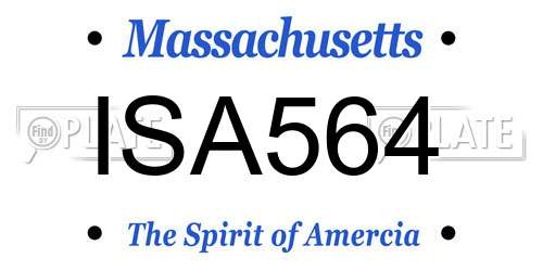 ISA564 Massachusetts License Plate