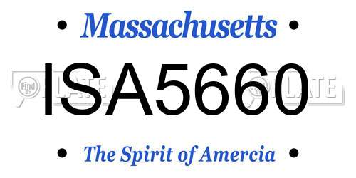 ISA5660 Massachusetts License Plate