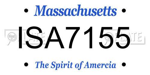 ISA7155 Massachusetts License Plate