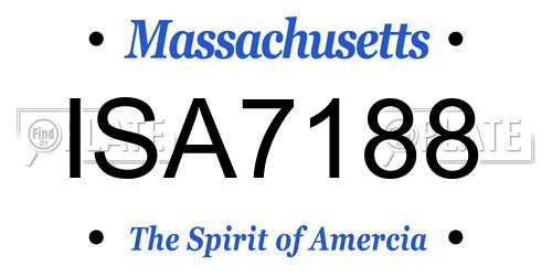 ISA7188 Massachusetts License Plate