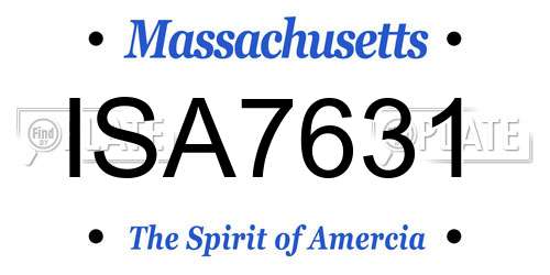 ISA7631 Massachusetts License Plate