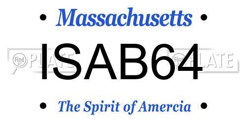 ISAB64 Massachusetts License Plate