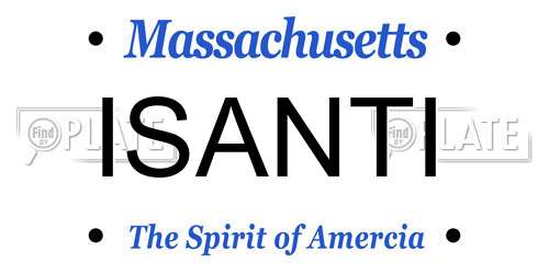ISANTI Massachusetts License Plate