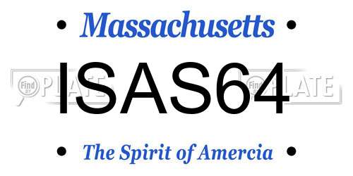 ISAS64 Massachusetts License Plate