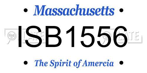 ISB1556 Massachusetts License Plate