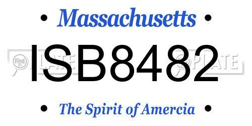 ISB8482 Massachusetts License Plate