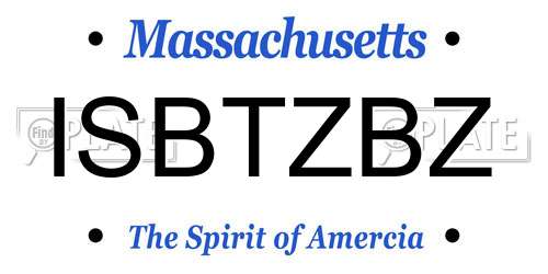 ISBTZBZ Massachusetts License Plate