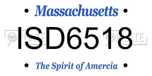 ISD6518 Massachusetts License Plate