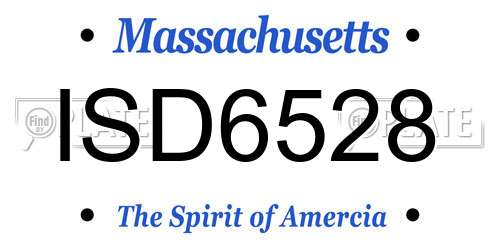ISD6528 Massachusetts License Plate