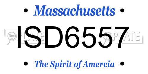 ISD6557 Massachusetts License Plate