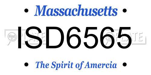 ISD6565 Massachusetts License Plate